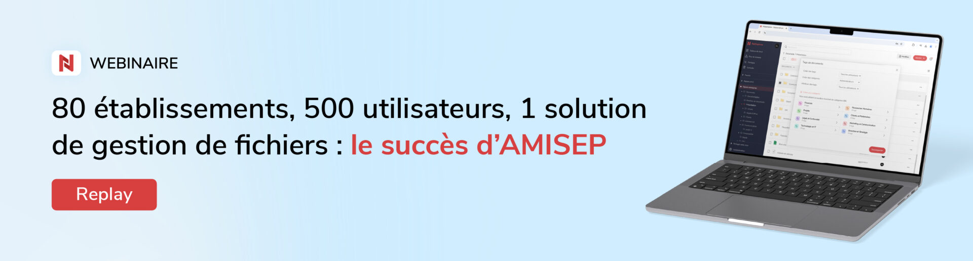 Bannière de replay webinaire AMISEP